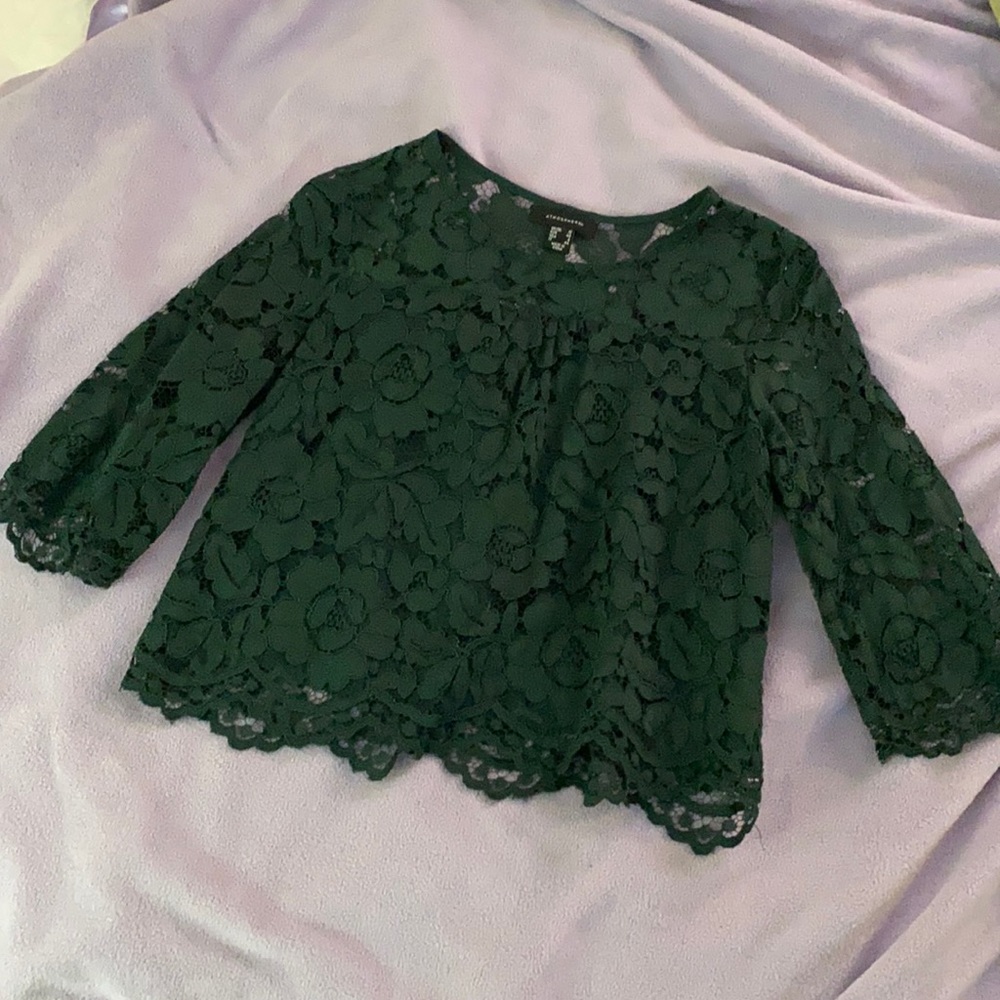 Green Lace Blouse